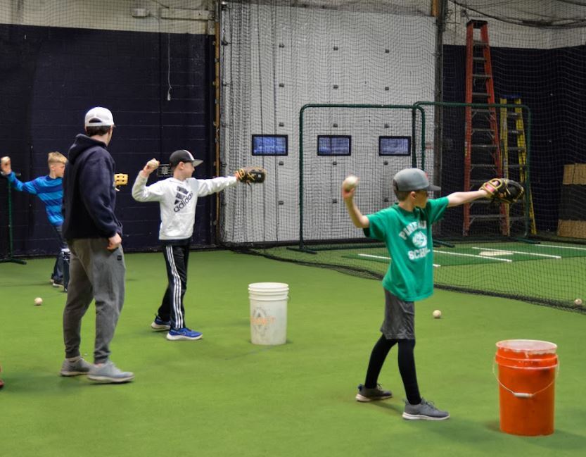 Youth sports practicing